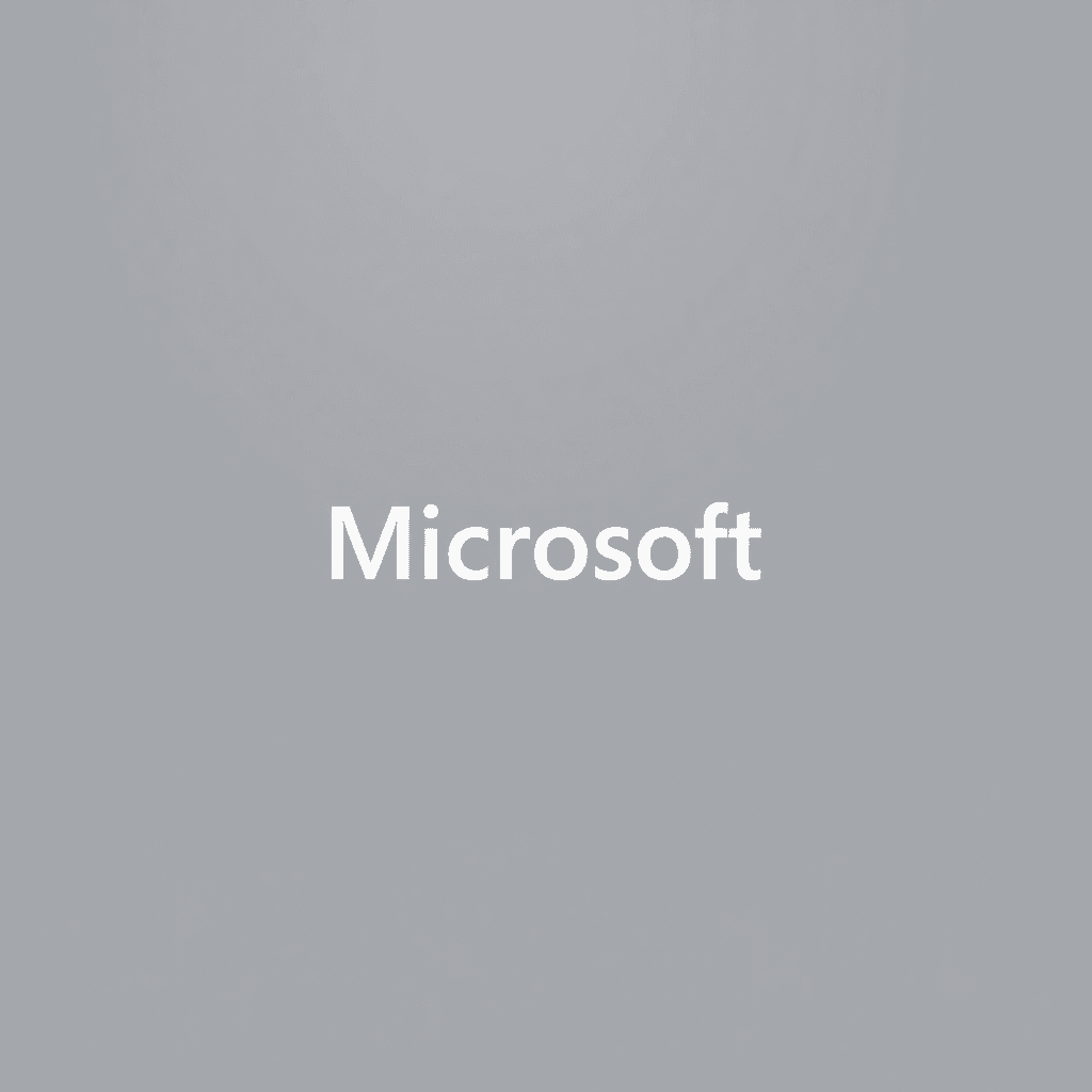 Microsoft logo, corporate brand, white on transparent